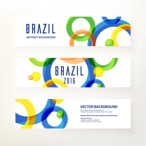 Folleto de diseño en Brasil concepto de color — Vector de stock