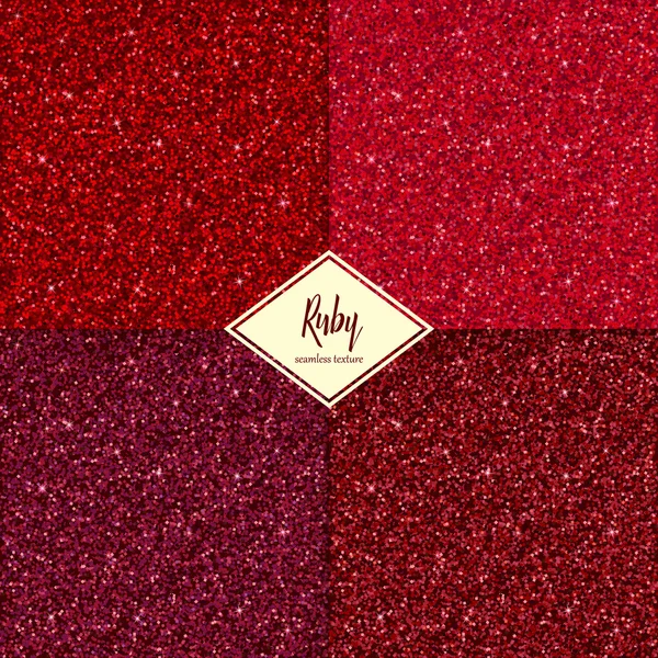 Set of ruby texture — Stock Vector