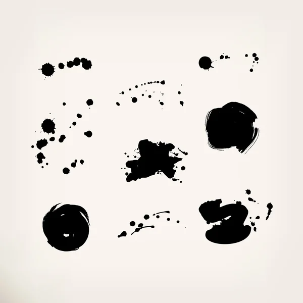 Чорна пляма фарба на ізольованому фоні — стоковий вектор