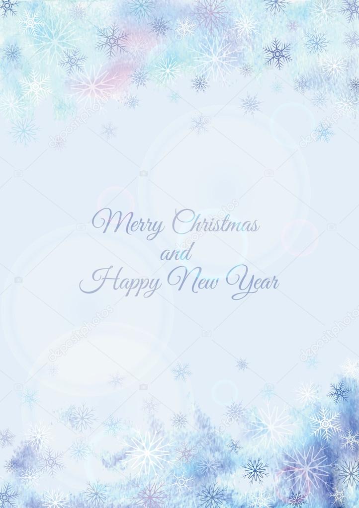 Merry Christmas and Happy New Year card design.