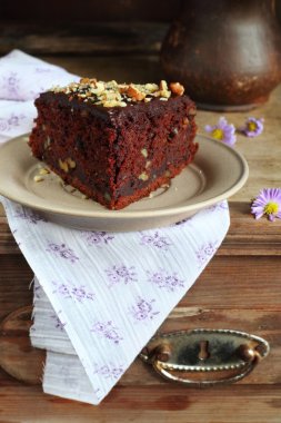 kabak ve ceviz ile çikolatalı kek