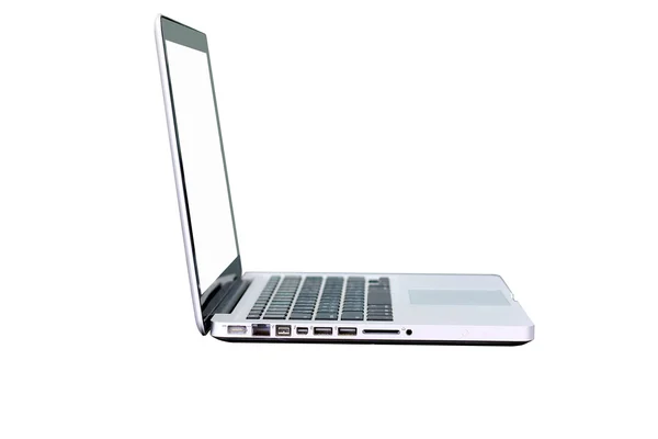 Modern dizüstü beyaz arka plan beyaz monitör