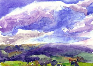 suluboya manzara büyük bulutlar gölgeleri yere düşürür