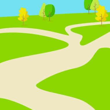 Güneşli bir günde parkın vektör görüntüsü