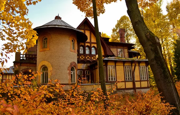 De herfst en de architectuur in Sint-Petersburg Stockfoto