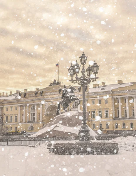 Зима и лёд в Санкт-Петербурге — Stockfoto