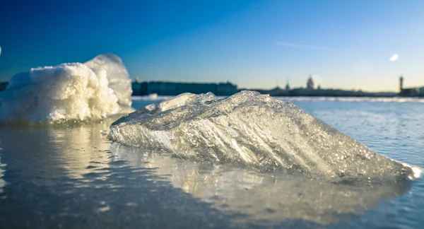 Зима и лёд в Санкт-Петербурге — Stock Photo, Image