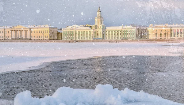 Hiver et neige à Saint Petersburgh — Photo