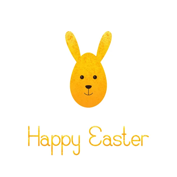 Happy Easter greeting card with egg rabbit — Stock Vector