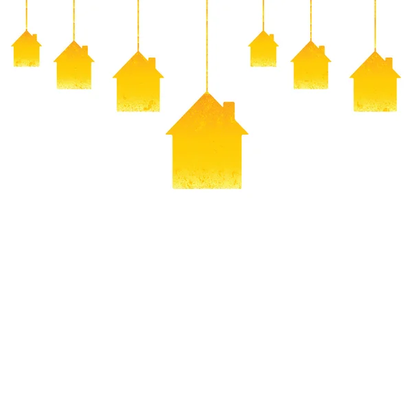 Casas doradas Shabby — Vector de stock