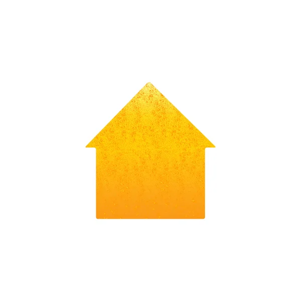Schäbiges goldenes Haus-Logo — Stockvektor