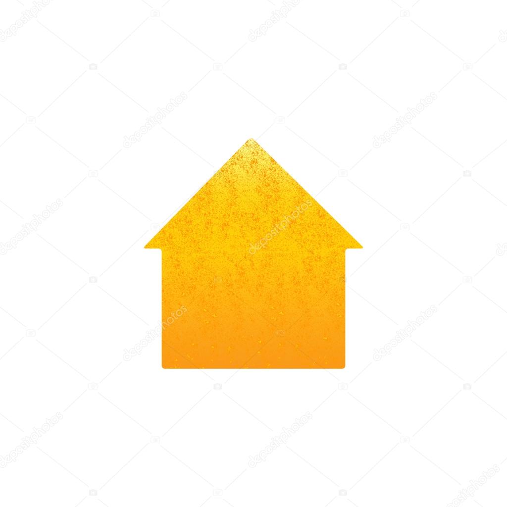 Shabby golden house logo