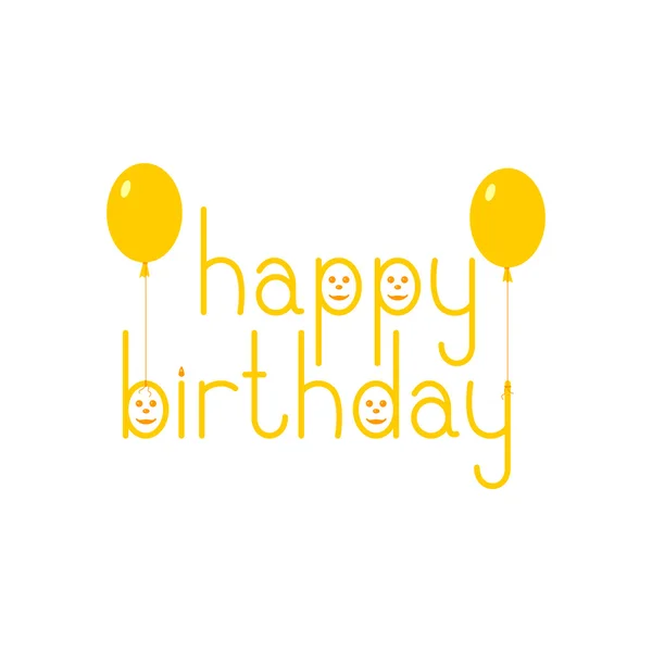 Funny feliz cumpleaños letras con globos — Archivo Imágenes Vectoriales