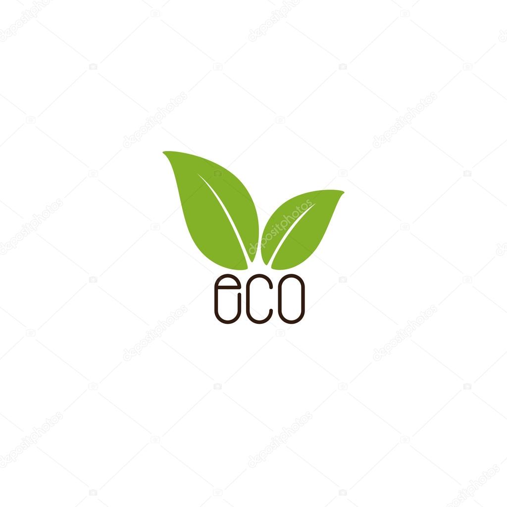 Eco logo template, design element