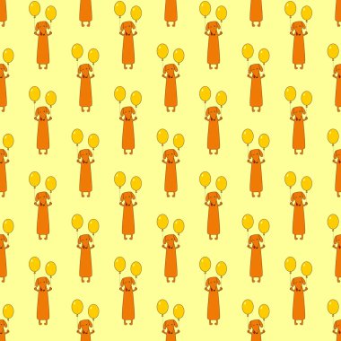 Komik dachshund ile Seamless Modeli