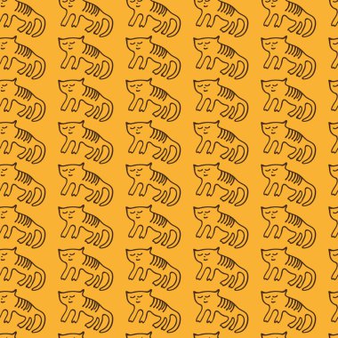 Dikişsiz kedi desen 