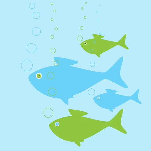 Familia de peces — Vector de stock