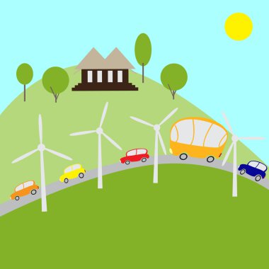 yel değirmenleri ile yola