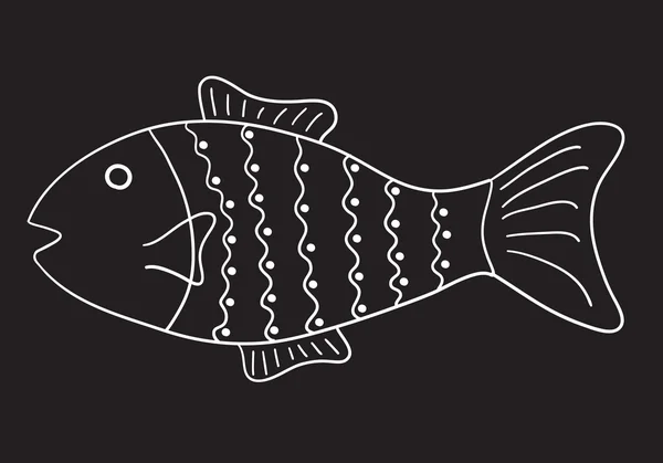 Desenli balık — Stok Vektör