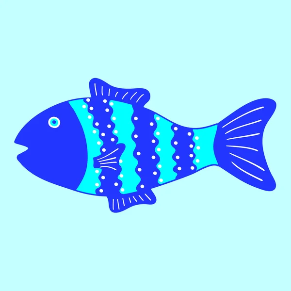 Patterned fish — Stock Vector