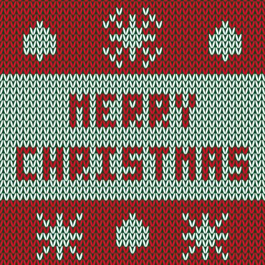 Kar taneleri ile Noel örme desen