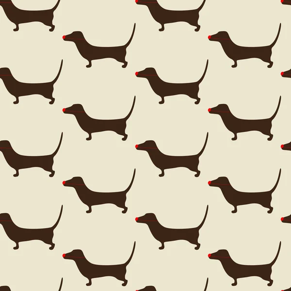 Christmas dachshund Pattern — Stock Vector