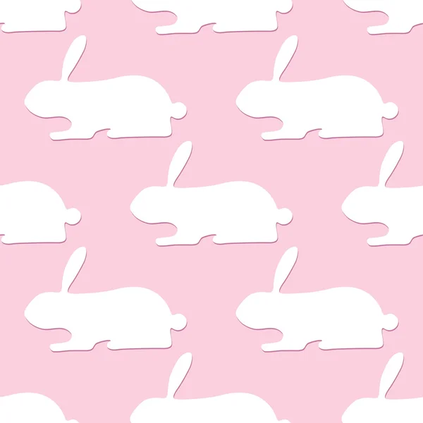 Pattern with rabbits — Stock Vector