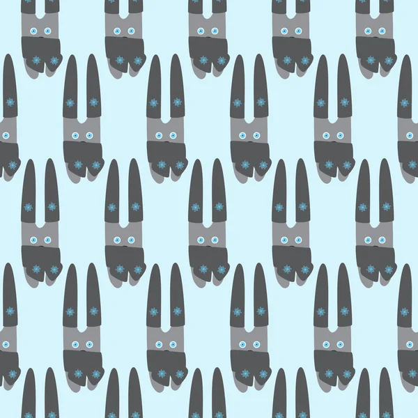 Modèle avec lapin d'hiver — Image vectorielle