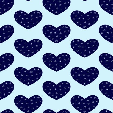 Arka plan ile kış Kalpler