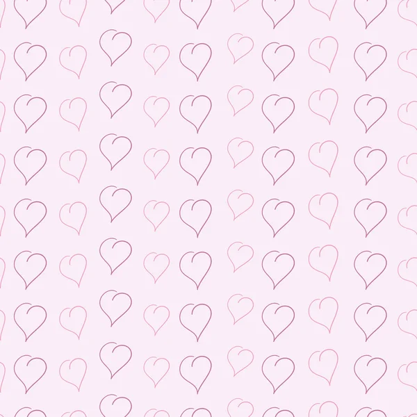 Background with sketched hearts — Stock Vector