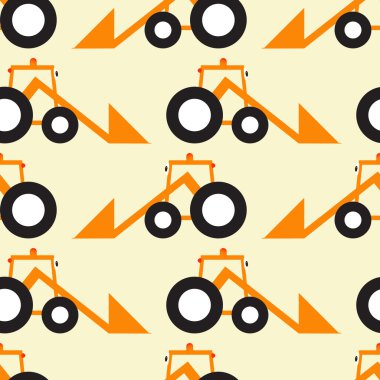 Komik traktör desen karşısında