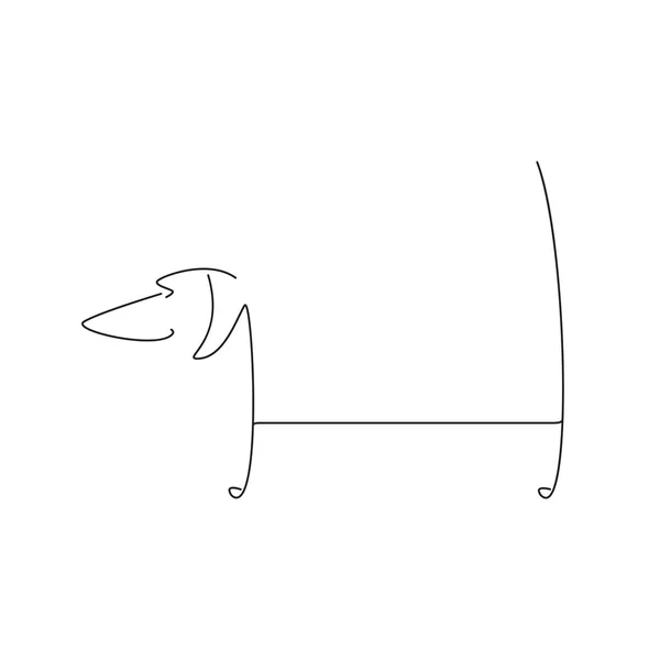 Dachshund logo şablonu Stok Vektör