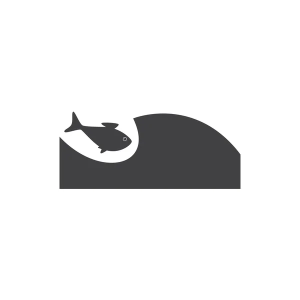 Logo de peces y olas — Archivo Imágenes Vectoriales