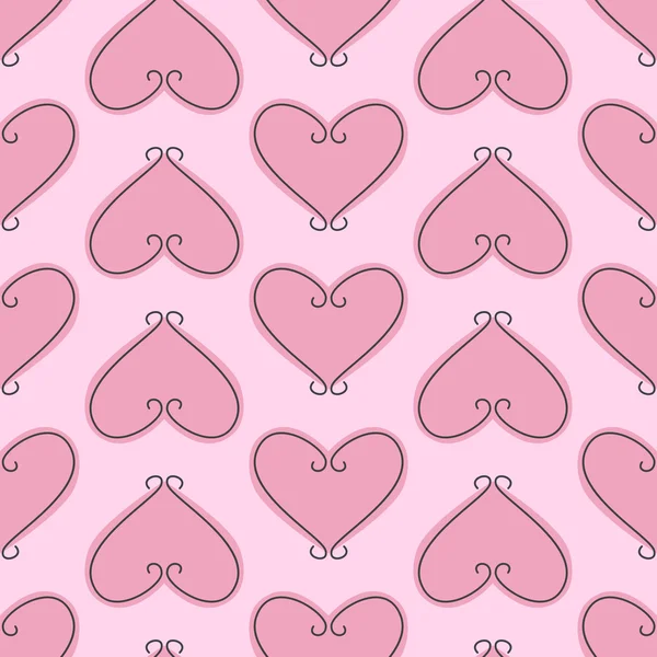 Vignette corazones fondo — Vector de stock