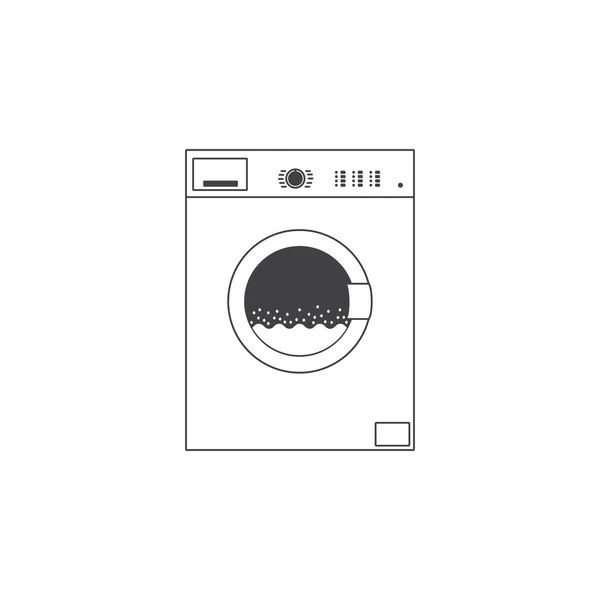 Wasmachine met schuim — Stockvector