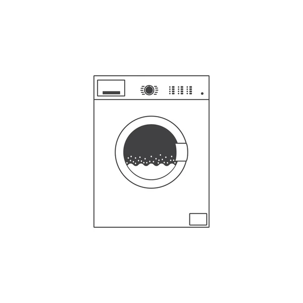 Köpük ile çamaşır makinesi Telifsiz Stok Vektörler