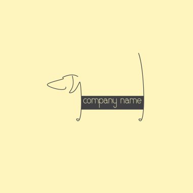 Dachshund logo şablonu