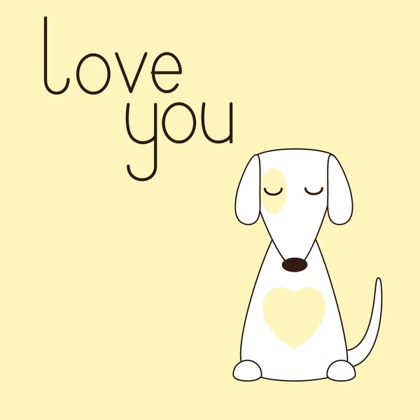 Dog in love — Stock Vector