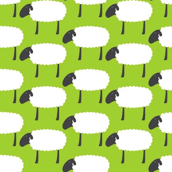 Pattern with sheep — Stock Vector