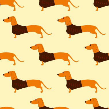 Dachshund güneş gözlüğü ile desen