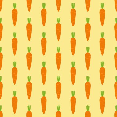 Pattern with bright carrots