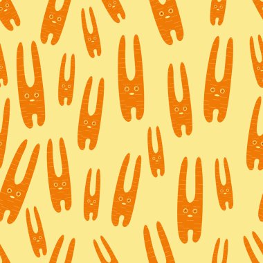 Background with carrot bunny