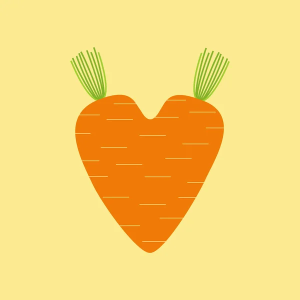 Carrot heart — Wektor stockowy