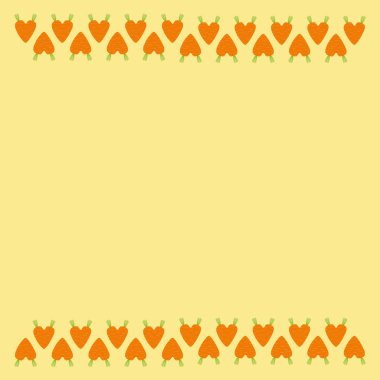 Carrot hearts border