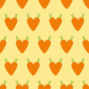 Background with carrot hearts