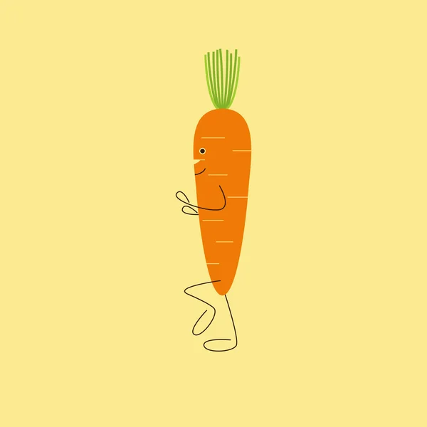 Running carrot — 스톡 벡터