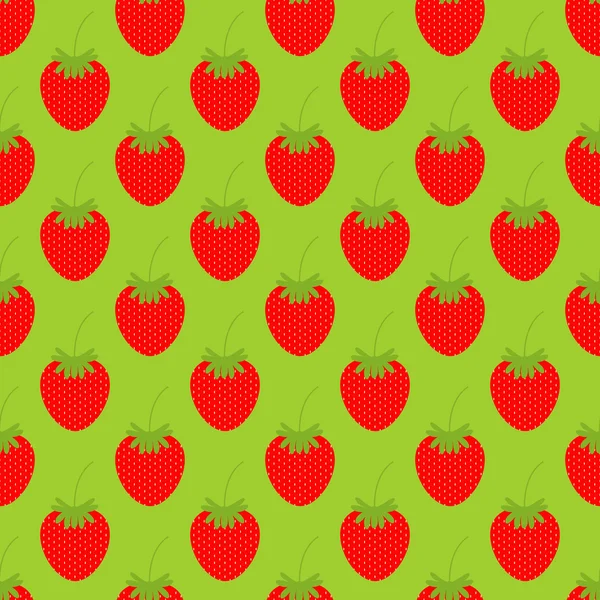 Muster mit Erdbeeren — Stockvektor