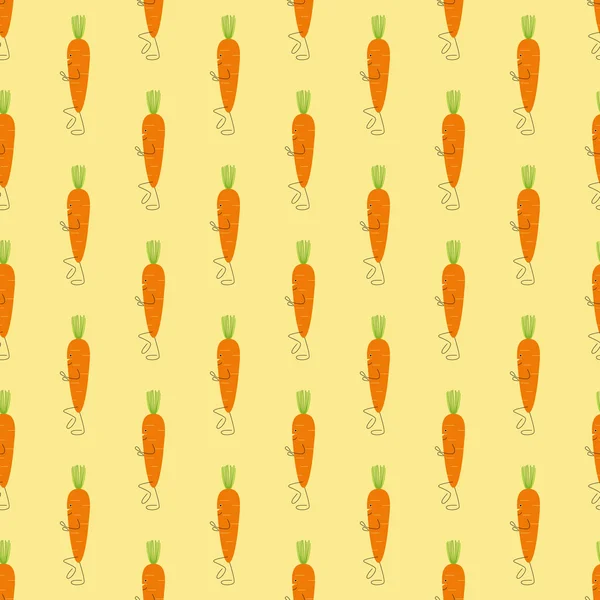 Patrón con zanahoria corriente — Vector de stock