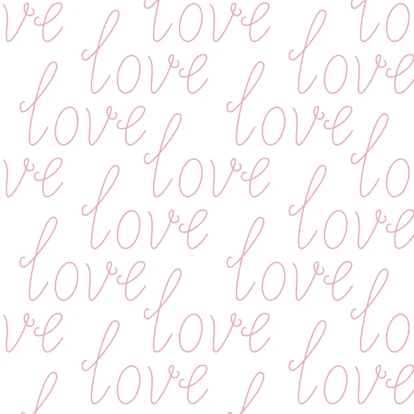 Achtergrond met liefde belettering — Stockvector