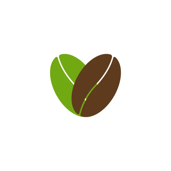 Kahve kalp logosu Stok Illüstrasyon